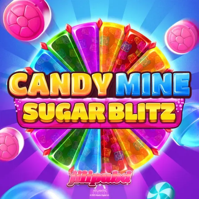Tampilan visual slot Candy Mine Sugar Blitz dengan desain tambang permen yang cerah.